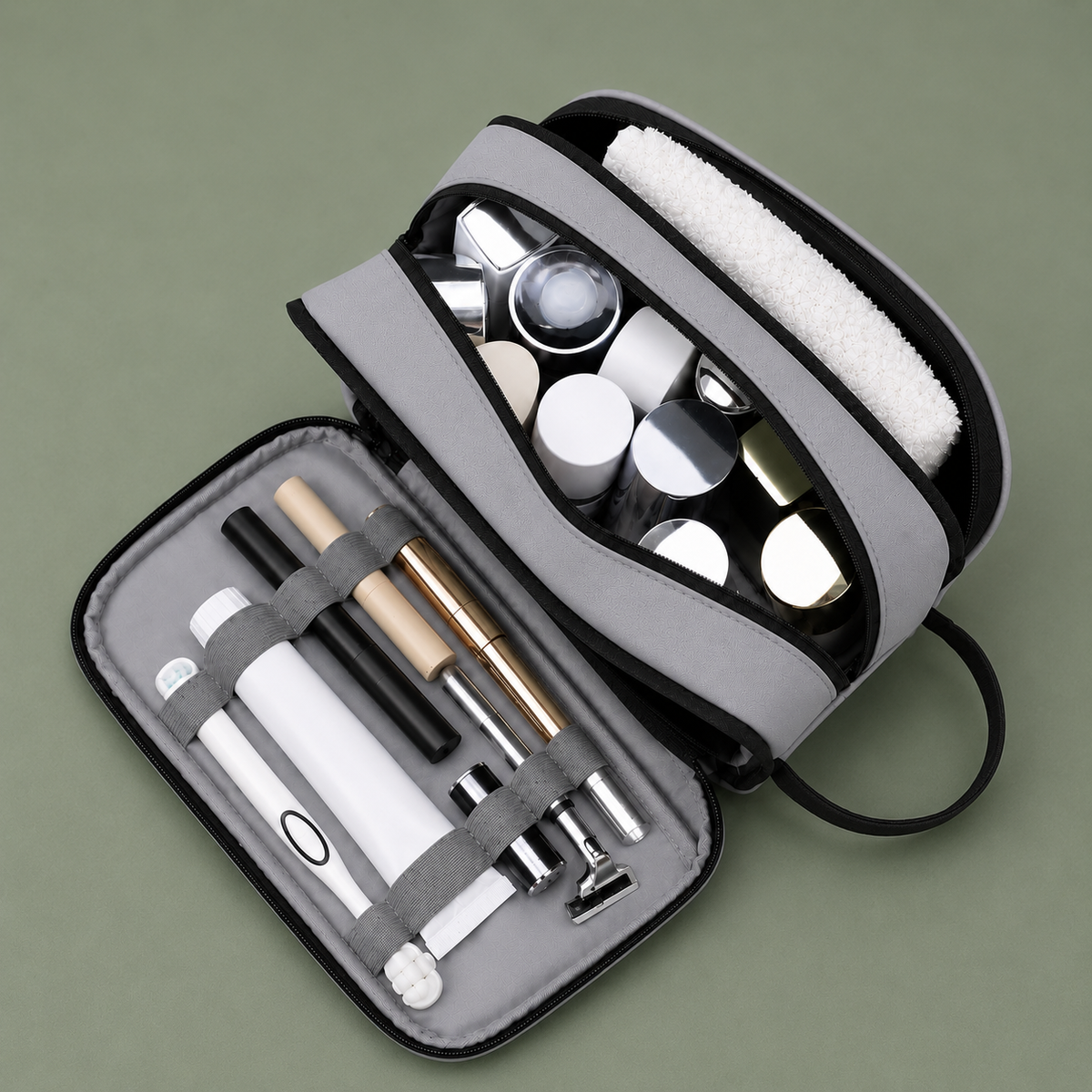Trousse de Toilette Voyage Homme Femme Grande Pochette de Toilette Portable