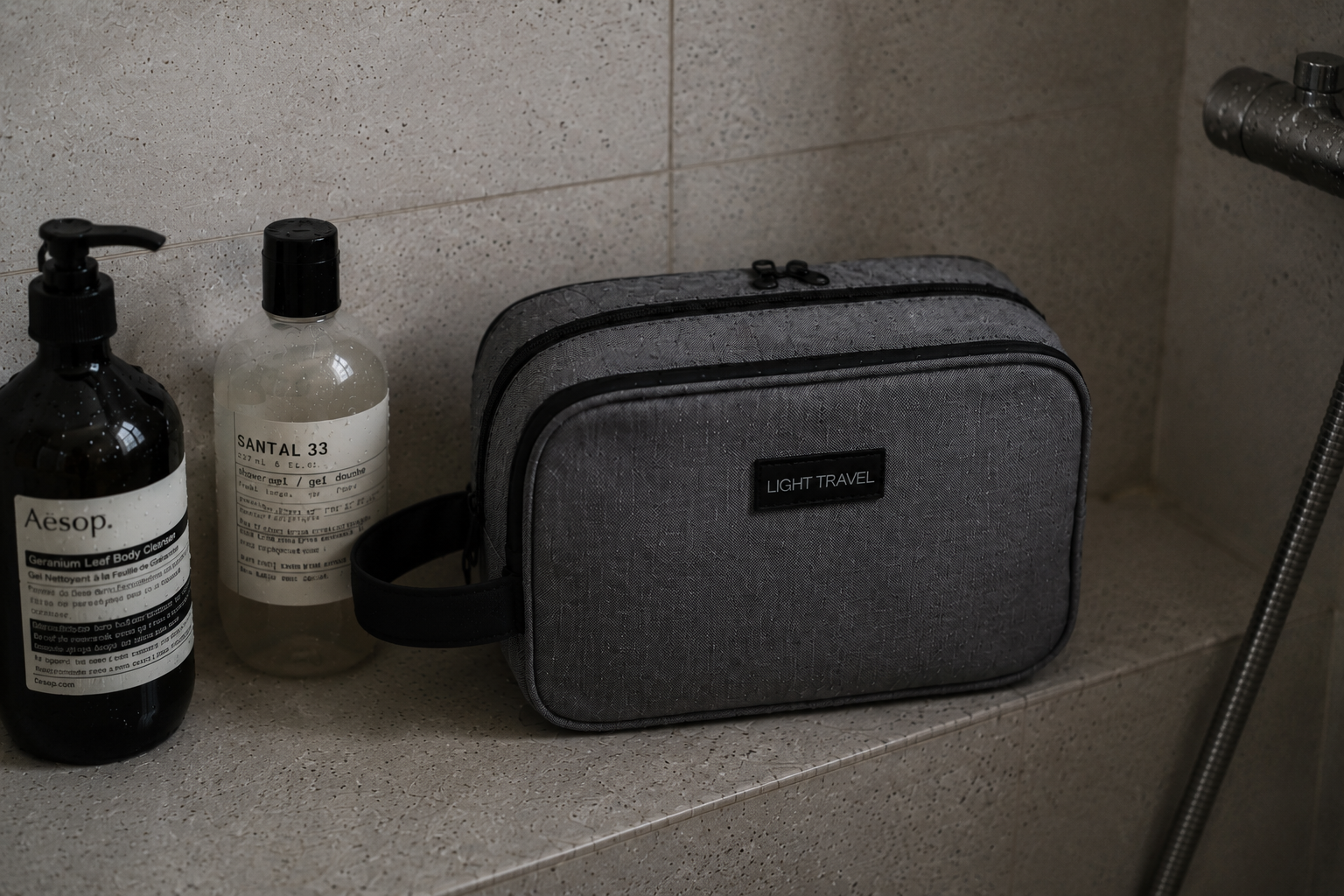 trousse de toilette homme noir