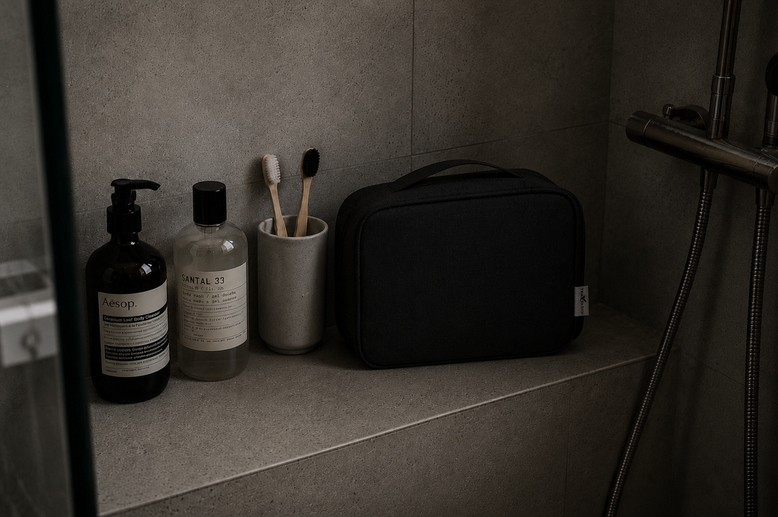  trousse de toilette suspendue grande capacité